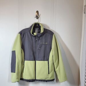 Plus Size Women's Free Country Yellow & Gray Fleece Jacket